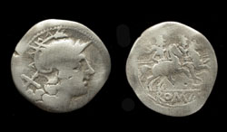 Anonymous, Denarius, Castor and Pollux reverse, Scarce!